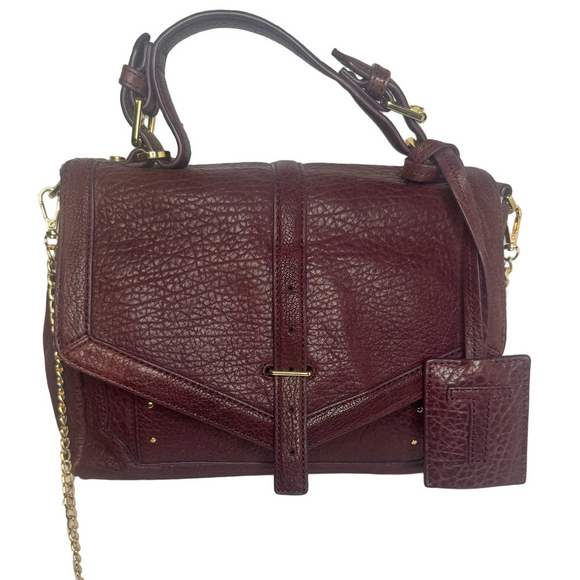 Tory Burch Handbags - ☘️#159 Tory Burch Vintage 797 Pebbled Leather Two-Way Bag Gold-Tone Hardware